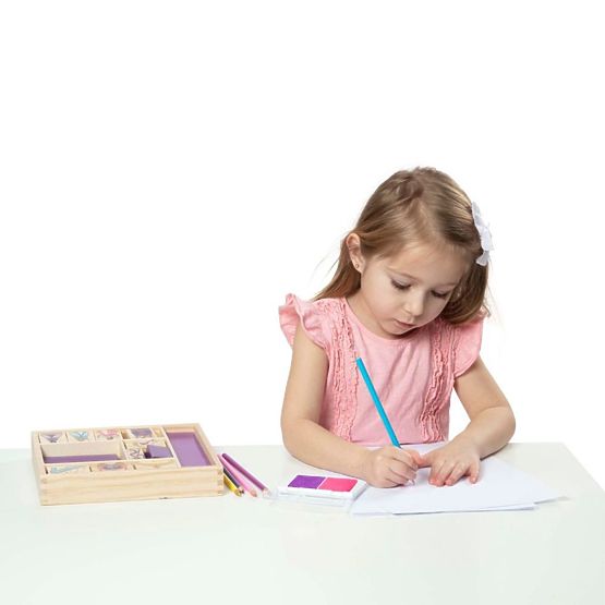 Melissa & Doug - Set di timbri in legno Princess