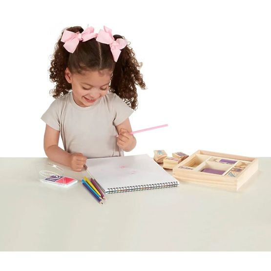 Melissa & Doug - Set di timbri in legno Princess