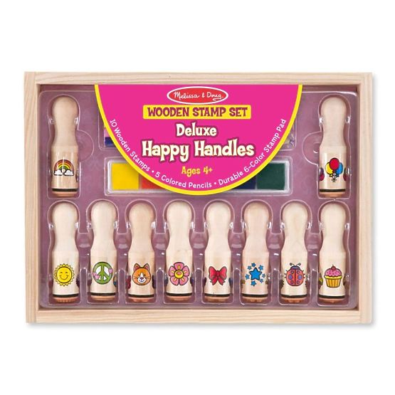 Melissa & Doug - timbri di legno in una scatola