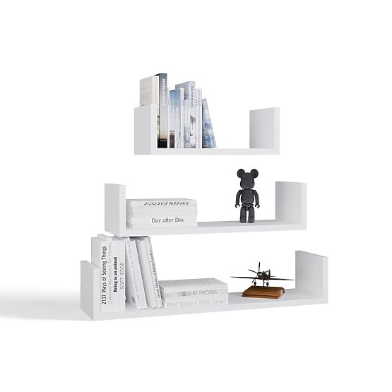 Mensola a Muro Sospesa MOBI 3P BIANCA