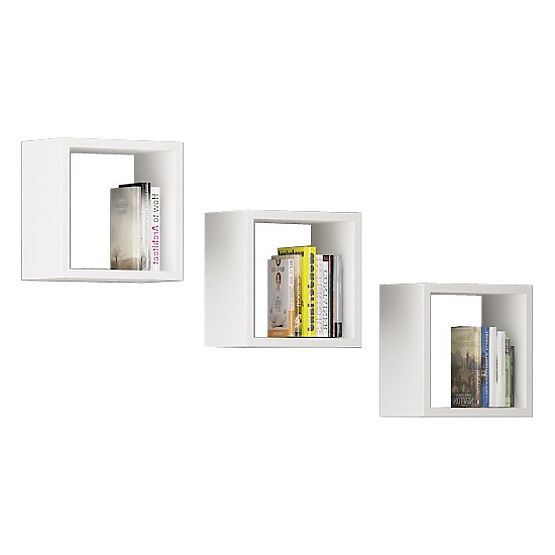 MENSOLA DA PARETE K 25x25cm SET 3pz BIANCA