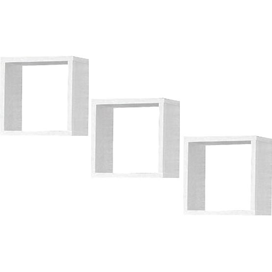 MENSOLA DA PARETE K 25x25cm SET 3pz BIANCA