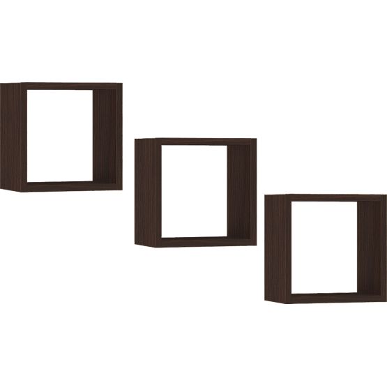 MENSOLA DA PARETE K 25x25cm SET 3pz WENGE