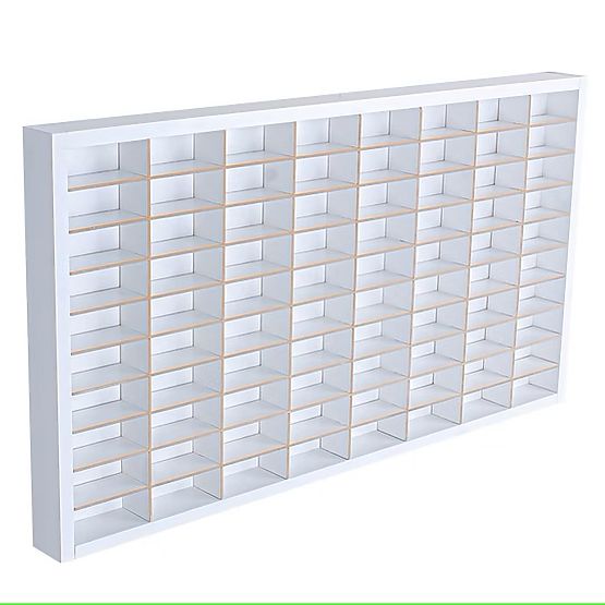 Scaffale per macchinine Hot Wheels - bianco, 80 posti
