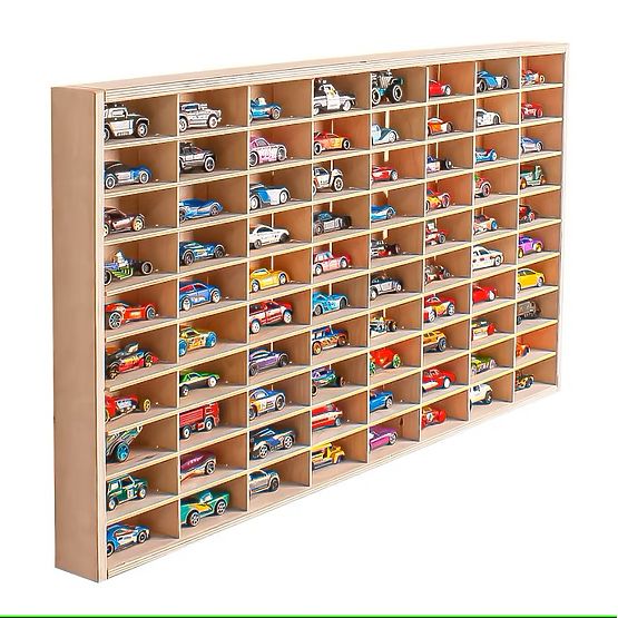 Mensola per macchinine Hot Wheels - naturale, 80 posti