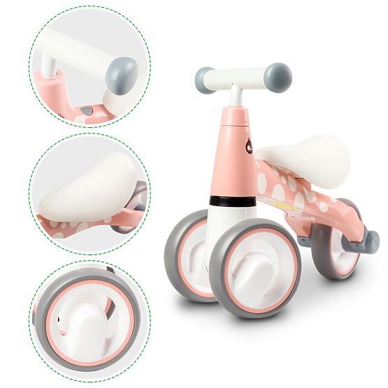 Mini buttafuori - rosa con pois bianchi