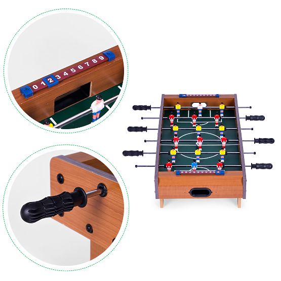 Mini calcio balilla da tavolo 69x35,5 cm in legno ECOTOYS