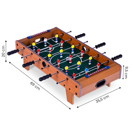 Mini calcio balilla da tavolo 69x35,5 cm in legno ECOTOYS