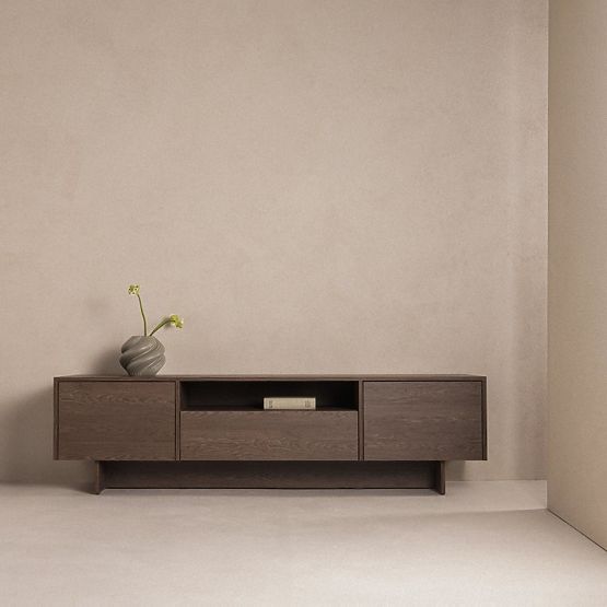 Mobile TV a due ante con cassetto Kanso, Rovere Baltic Storm