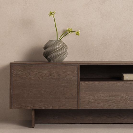 Mobile TV a due ante con cassetto Kanso, Rovere Baltic Storm