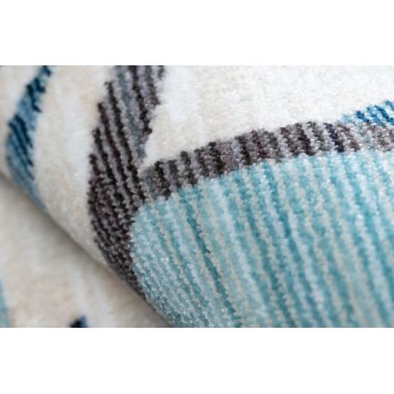 Moderno tappeto per bambini TOYS 75320 AEREO, effetto 3D, forma irregolare, blu, turchese, crema