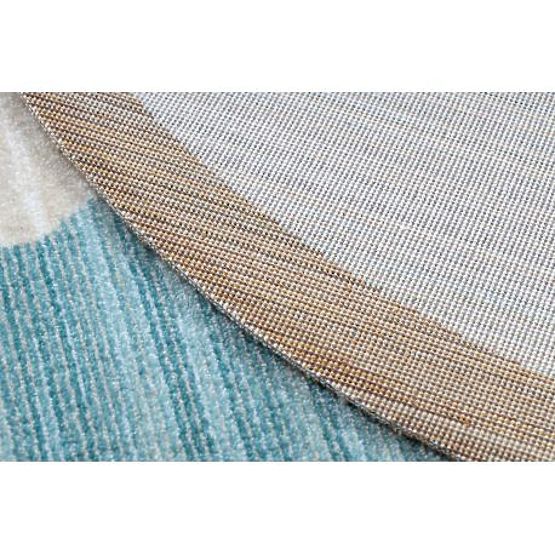 Moderno tappeto per bambini TOYS 75322 ORSETTO, forma irregolare, blu, turchese, crema