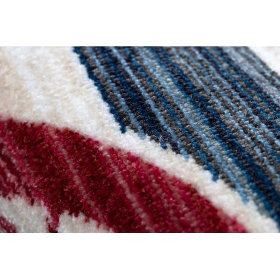 Moderno tappeto per bambini TOYS 75324 KOTVA, forma irregolare, crema, turchese, blu scuro