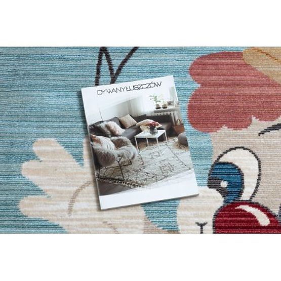 Moderno tappeto per bambini TOYS 75328 CLOWN, forma irregolare, blu, turchese, rosso fucsia