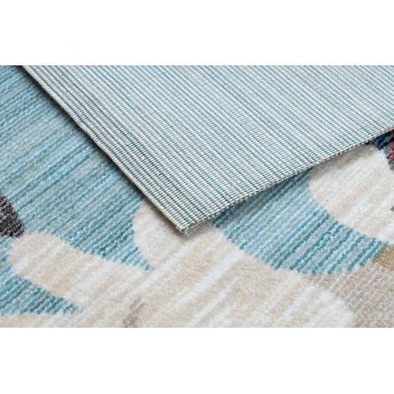 Moderno tappeto per bambini TOYS 75328 CLOWN, forma irregolare, blu, turchese, rosso fucsia