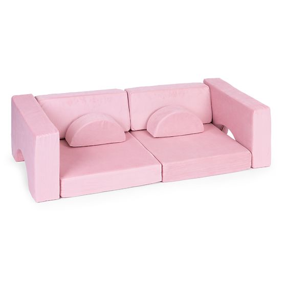 Poltrona modulare per bambini DIY 8 cuscini morbidi pieghevoli - rosa ECOTOYS