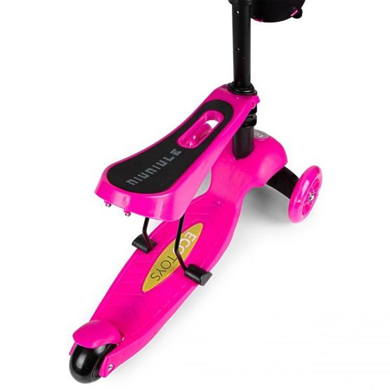 Monopattino e buttafuori per bambini Ladybug - rosa