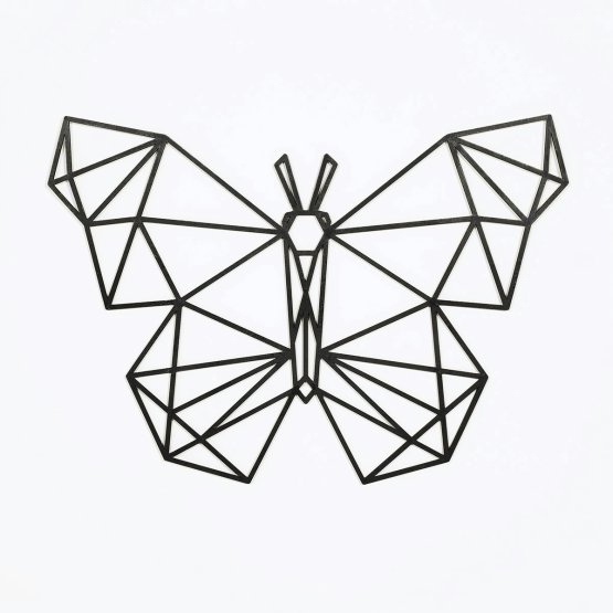 Quadro geometrico in legno - Farfalla - diversi colori Colore: nero