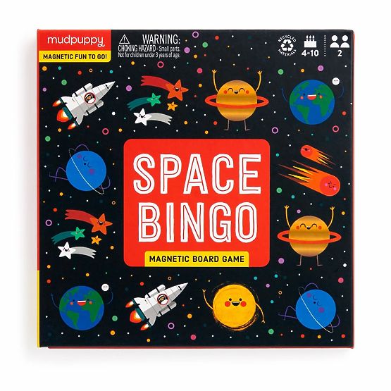 Mudpuppy Gioco da tavolo magnetico Bingo spaziale