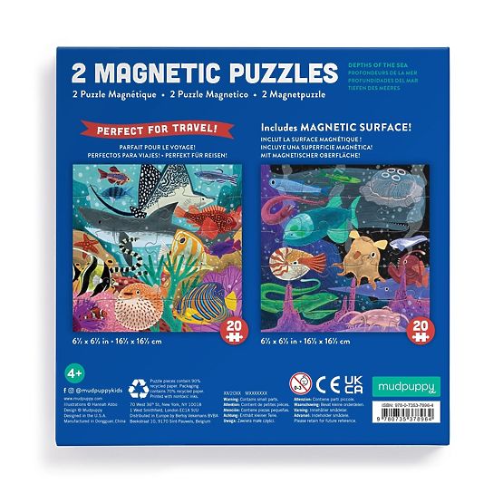 Mudpuppy Puzzle Magnetico Profondità Marine 2x20 Pezzi