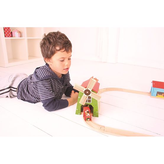 Mulino a vento su rotaia Bigjigs