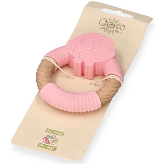 Nature Planet Massaggiagengive in Silicone Gufo Rosa