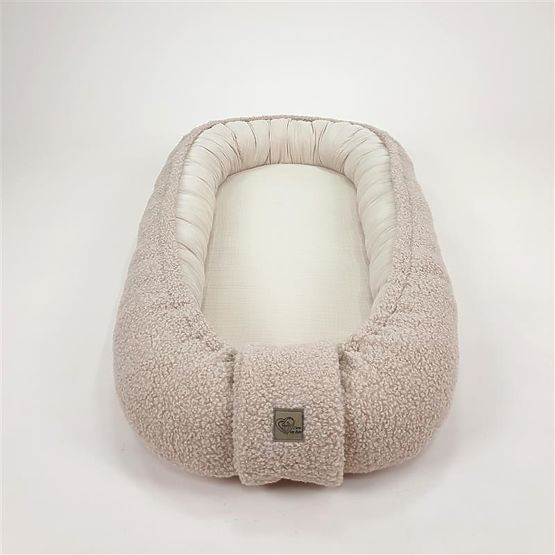Nido per bambini Teddy in mussola e pecora - beige