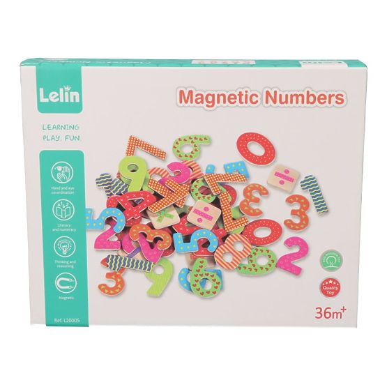 Numeri magnetici in legno