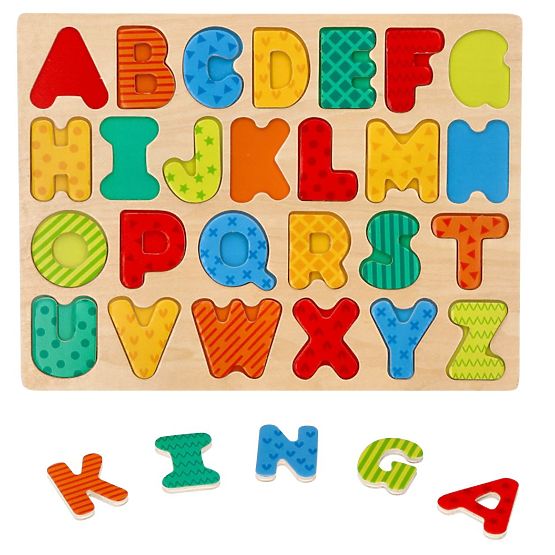 Nuovo puzzle in legno Alfabeto - gioco di lettere
