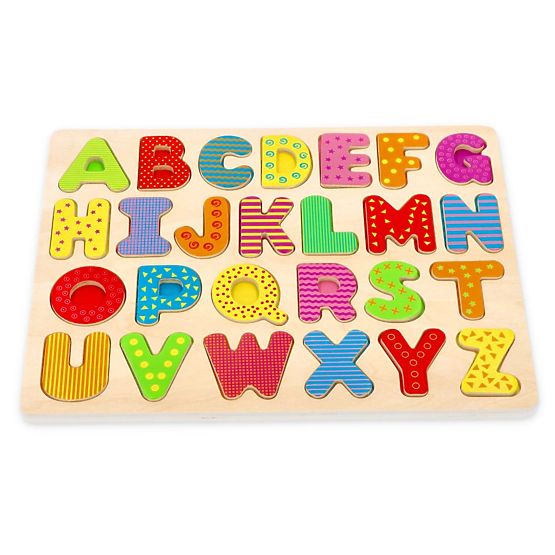 Nuovo puzzle in legno Alfabeto - gioco di lettere