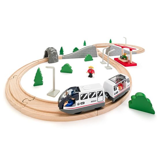 Otto - pista di legno con ponte 45 elementi