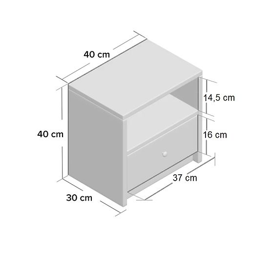 Ourbaby dětský noční stolek - bukovo-bílý
