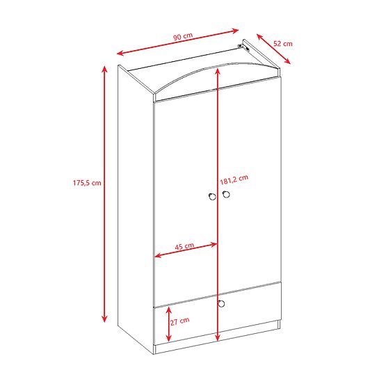 Armadio Ourbaby - verde e bianco