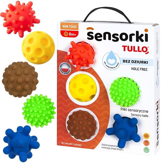 Palline Sensoriali - 5 Palline Senza Fori