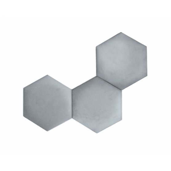 Pannello imbottito Hexagon - grigio