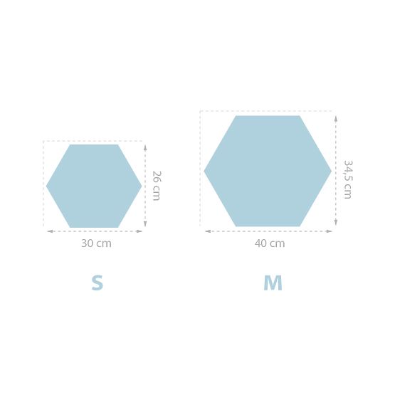 Pannello imbottito Hexagon - celeste