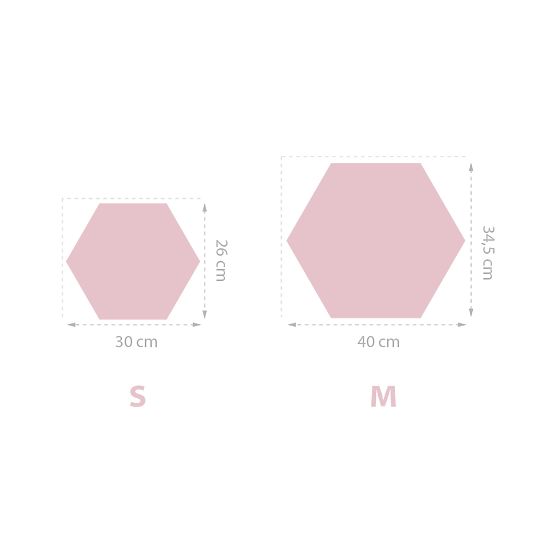 Pannello imbottito Hexagon - rosa cipria