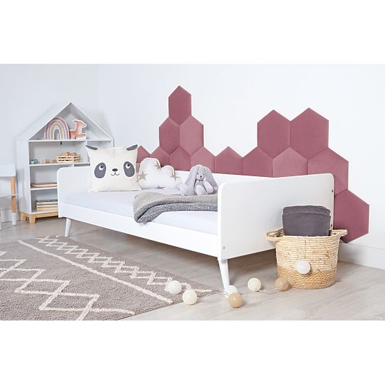 Pannello imbottito Hexagon - rosa