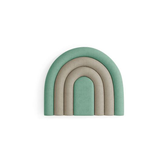 Pannello imbottito Arcobaleno - Menta / Beige