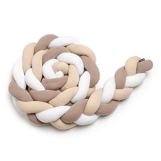 Paracolpi intrecciato - bianco, beige e mocca