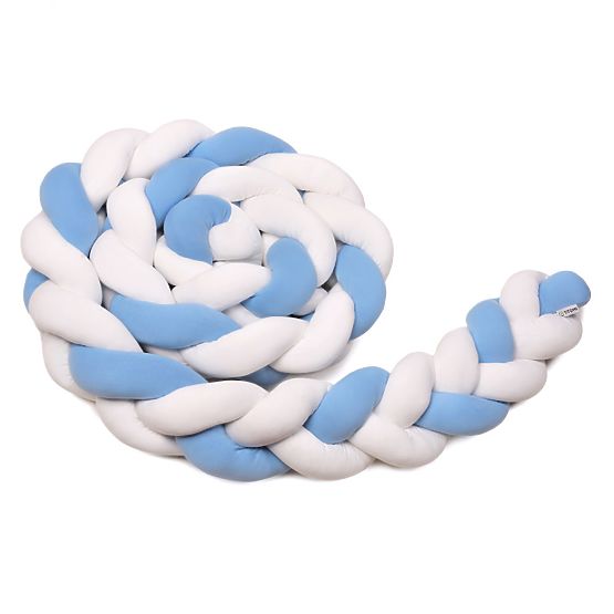 Paracolpi intrecciato - bianco blu