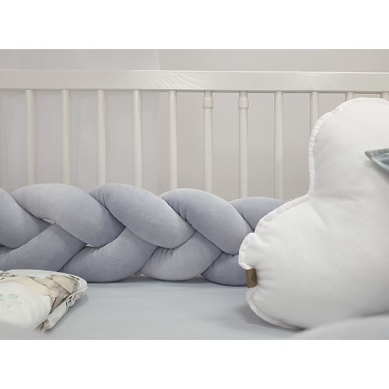 Guardrail intrecciato 240 cm - grigio