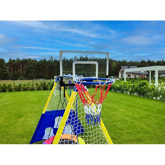 Parco giochi AMICO 2 altalene canestro da gioco