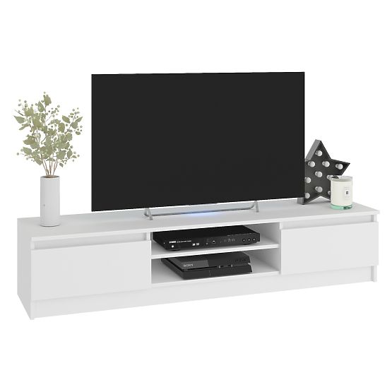 Parete soggiorno CLP - set di mobili vetrina + mobile TV bianco