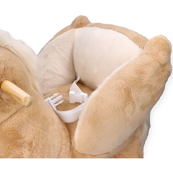 Pegaso a Dondolo Beige con Sedile e Ruote