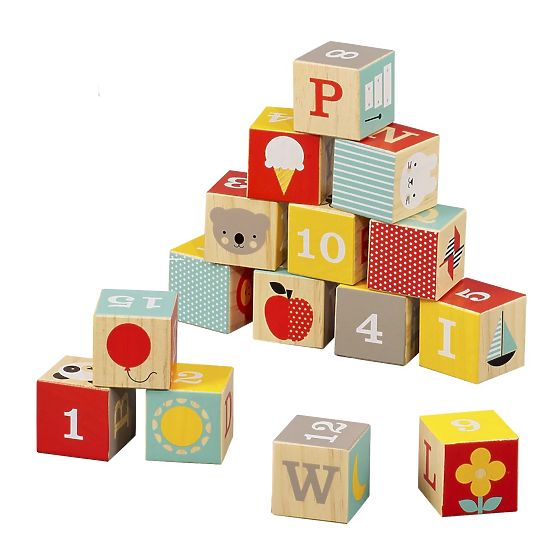 Petit Collage Blocchi di legno ABC