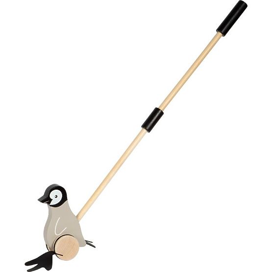 Pinguino a spinta su bastone