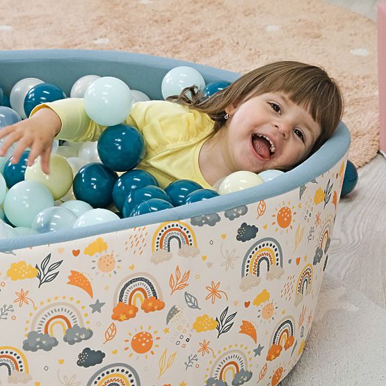 Piscina di palline a secco Arcobaleno + 200 palline