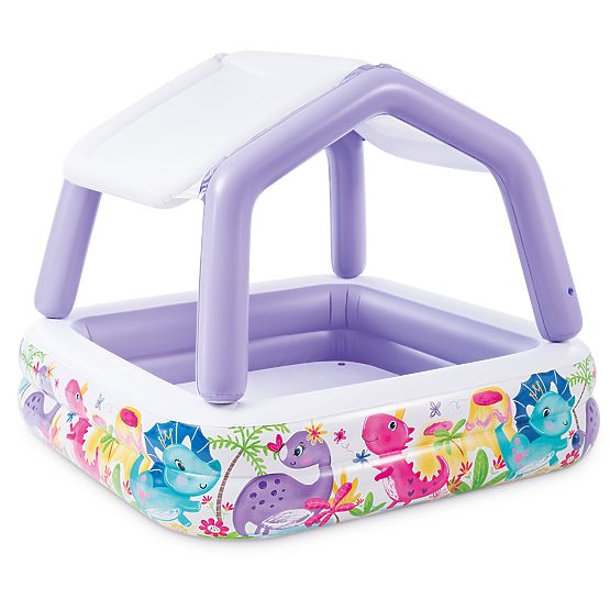 Piscina gonfiabile con tettoia per bambini viola INTEX 57470-DINO