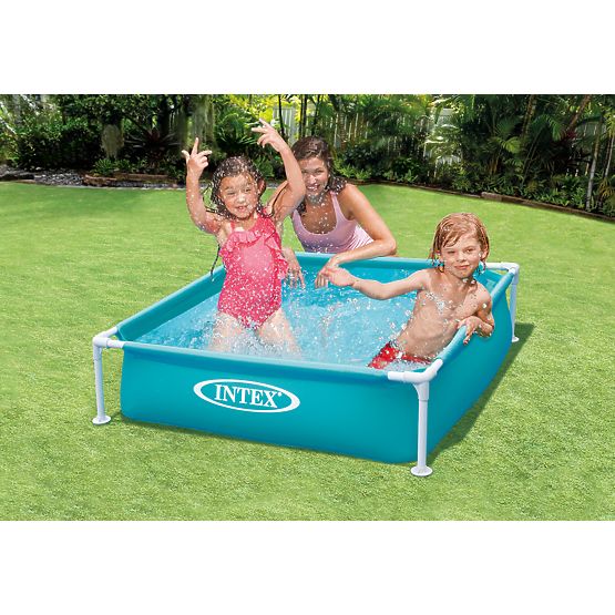 Piscina quadrata con telaio per bambini 122x122x30 cm INTEX 57173